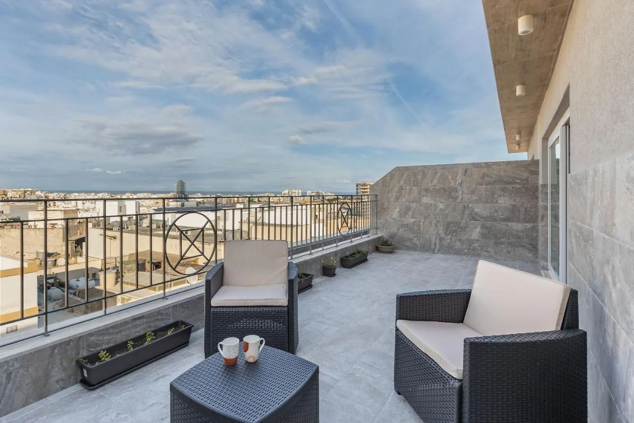 Terrace View-Stylish Two Bedrooms Fully Ac-Wifi Penthouse Msida 0*,
