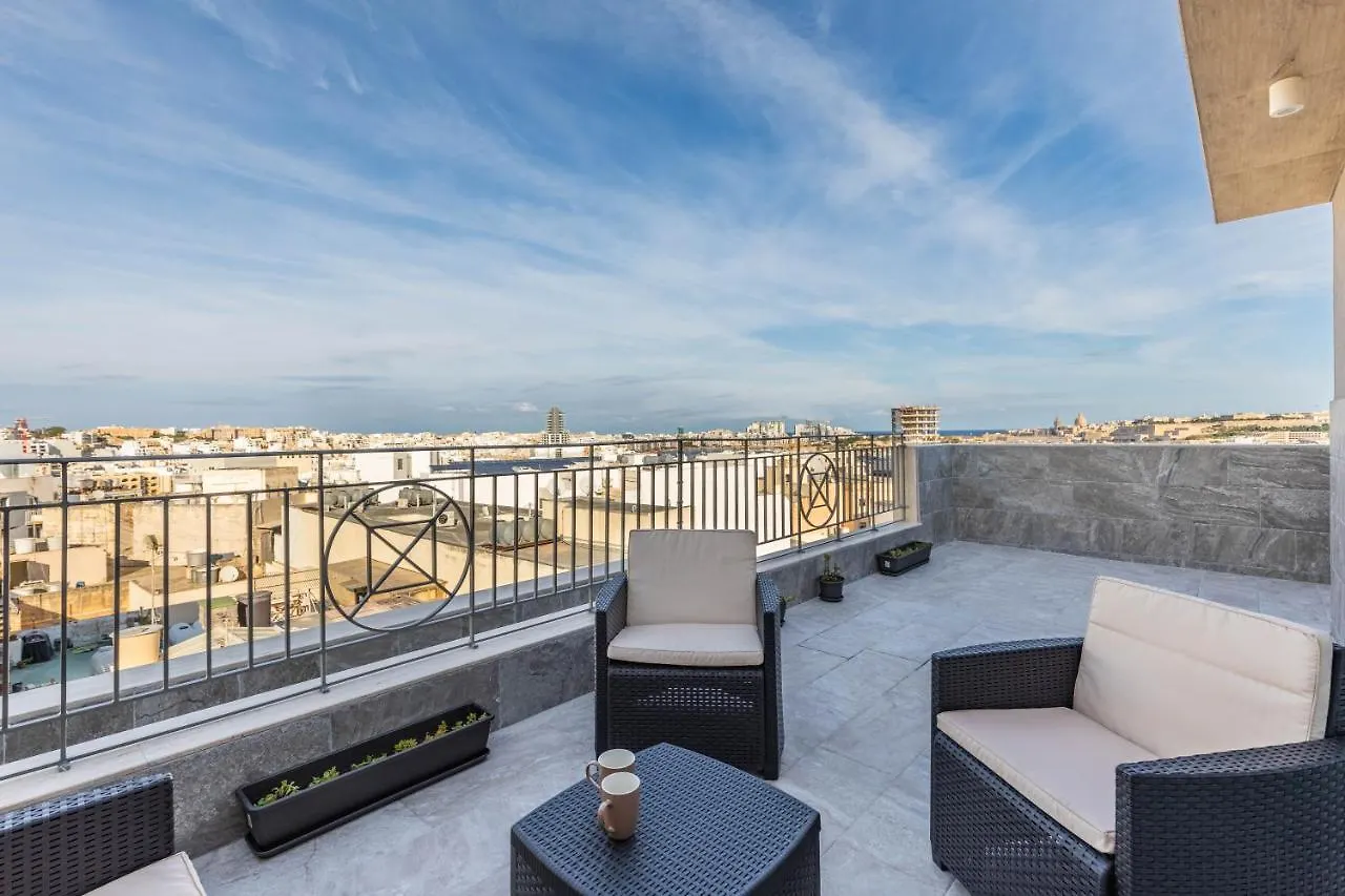 Terrace View-Stylish Two Bedrooms Fully Ac-Wifi Penthouse Msida